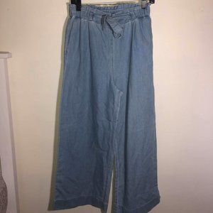 H&M High Waist Tie/Synch Flare Denim Jeans